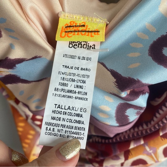 NEW Agua Bendita Free People Ellis Printed One Piece Swimsuit - Picture 8 of 10